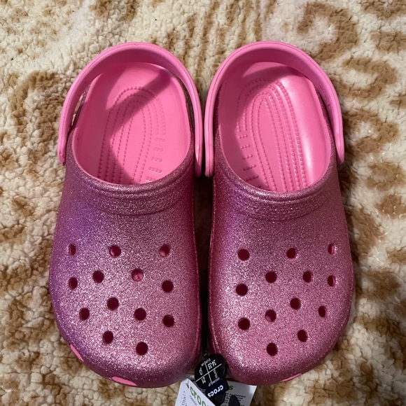 CROCS Shoes Crocs Classic Glitter Clog Girls 3 Poshmark